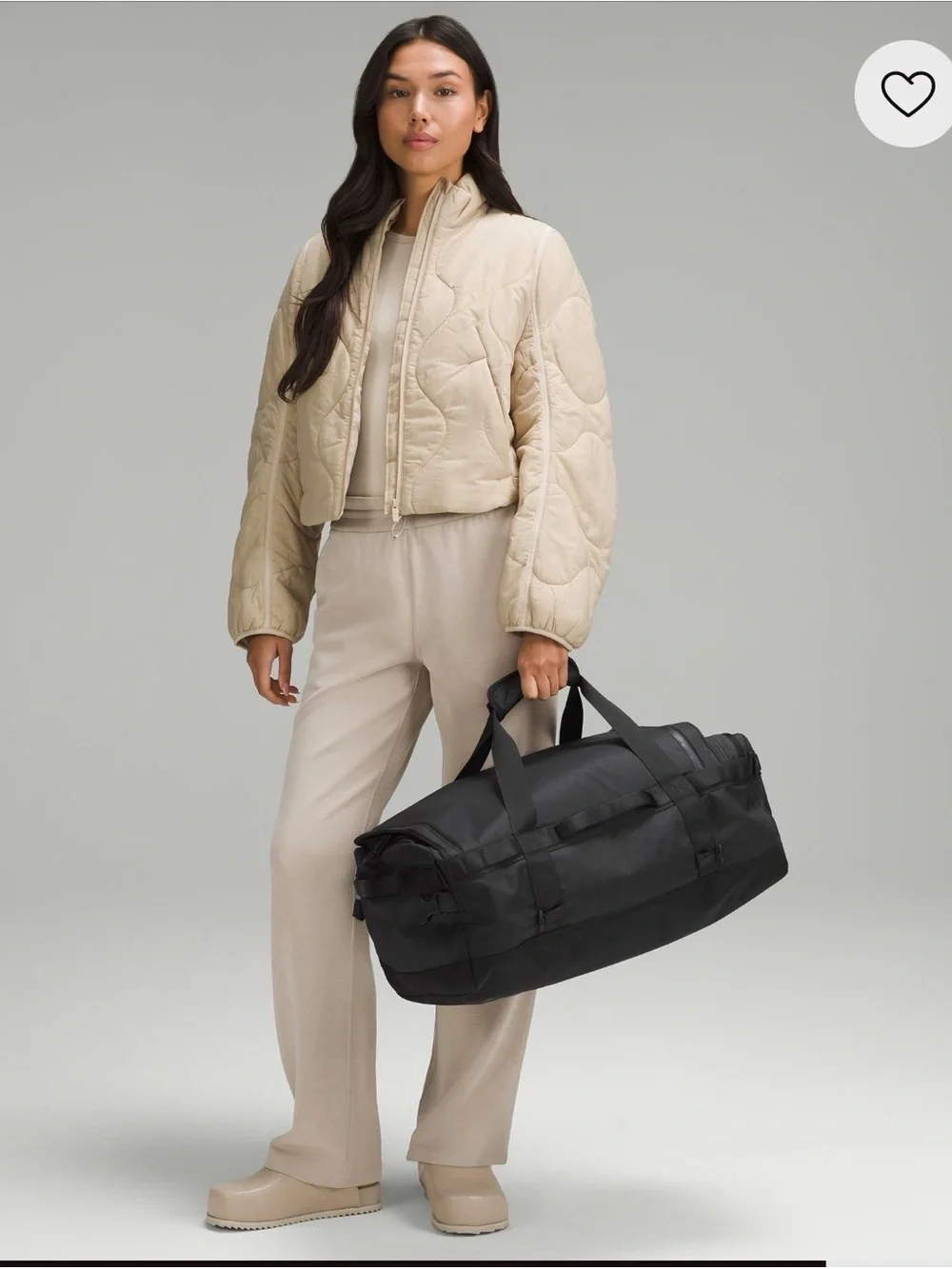lululemon athletica Black Duffel with Subtle Logo